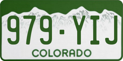 CO license plate 979YIJ
