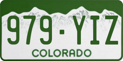 CO license plate 979YIZ
