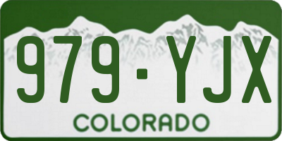 CO license plate 979YJX