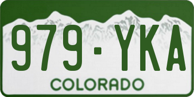 CO license plate 979YKA