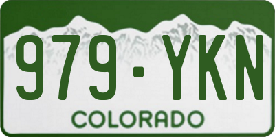CO license plate 979YKN