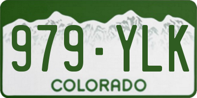CO license plate 979YLK