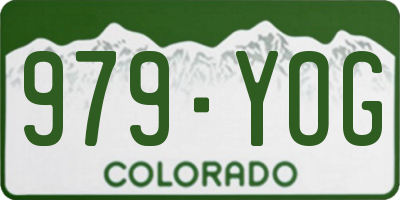 CO license plate 979YOG