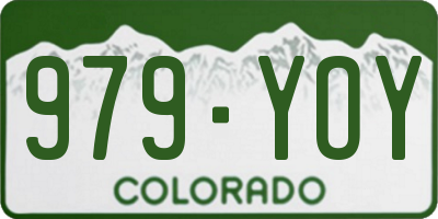 CO license plate 979YOY