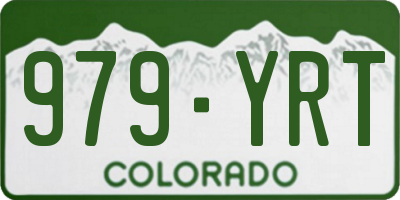 CO license plate 979YRT
