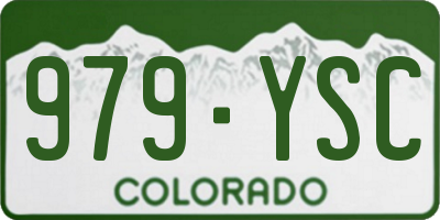 CO license plate 979YSC