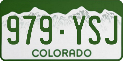CO license plate 979YSJ