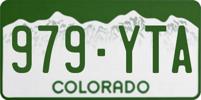 CO license plate 979YTA