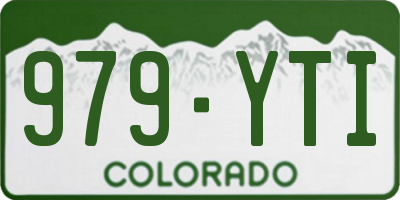 CO license plate 979YTI