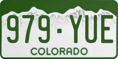 CO license plate 979YUE
