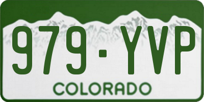 CO license plate 979YVP