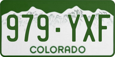 CO license plate 979YXF