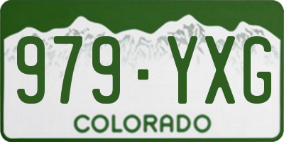 CO license plate 979YXG