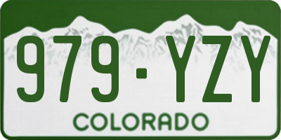 CO license plate 979YZY