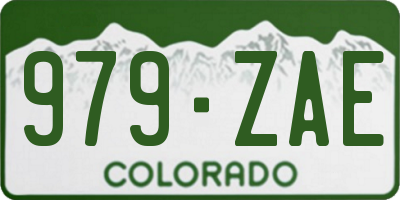 CO license plate 979ZAE