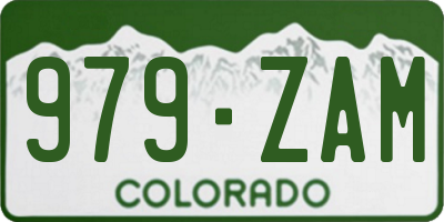 CO license plate 979ZAM