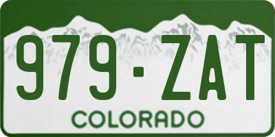 CO license plate 979ZAT