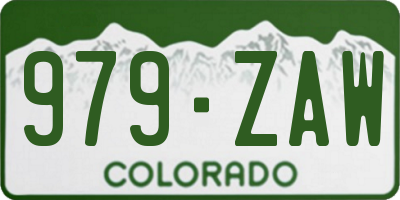 CO license plate 979ZAW