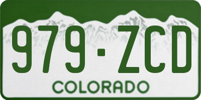 CO license plate 979ZCD