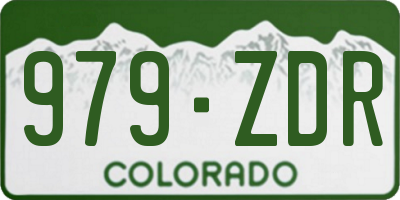 CO license plate 979ZDR