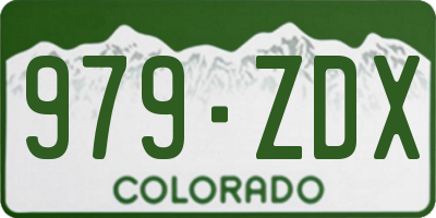 CO license plate 979ZDX