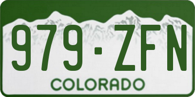 CO license plate 979ZFN