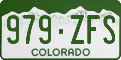 CO license plate 979ZFS