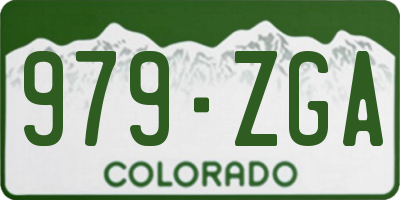 CO license plate 979ZGA
