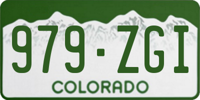 CO license plate 979ZGI