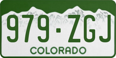 CO license plate 979ZGJ