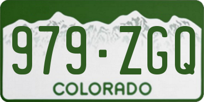 CO license plate 979ZGQ