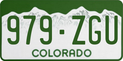 CO license plate 979ZGU