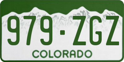 CO license plate 979ZGZ