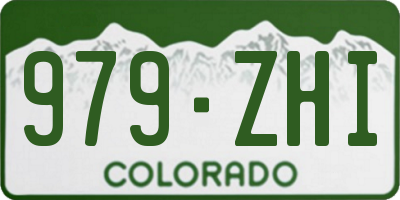 CO license plate 979ZHI