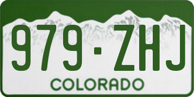 CO license plate 979ZHJ