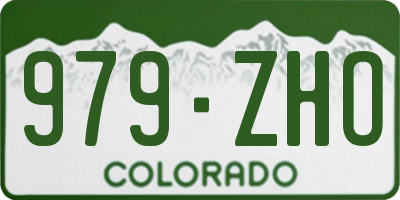 CO license plate 979ZHO