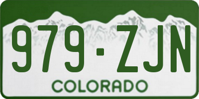 CO license plate 979ZJN
