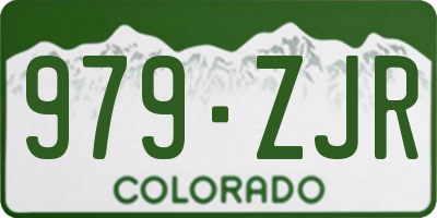 CO license plate 979ZJR