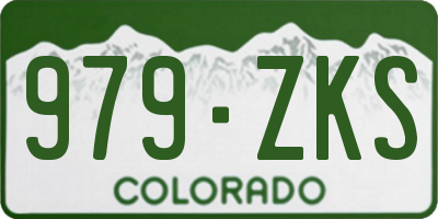 CO license plate 979ZKS