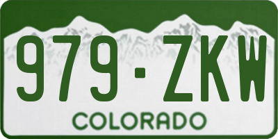 CO license plate 979ZKW