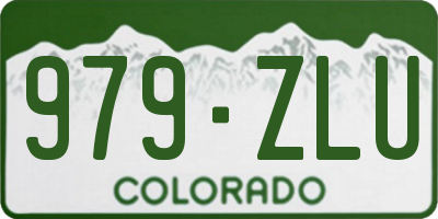 CO license plate 979ZLU