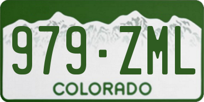 CO license plate 979ZML