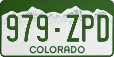 CO license plate 979ZPD