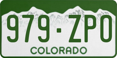 CO license plate 979ZPO