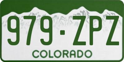 CO license plate 979ZPZ