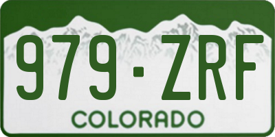 CO license plate 979ZRF