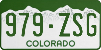 CO license plate 979ZSG