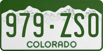 CO license plate 979ZSO
