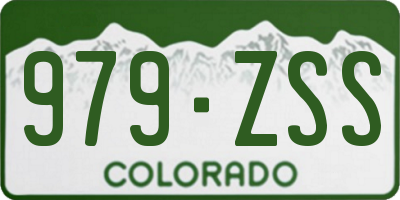 CO license plate 979ZSS