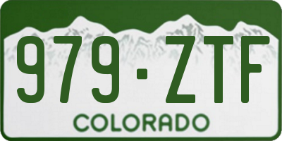 CO license plate 979ZTF